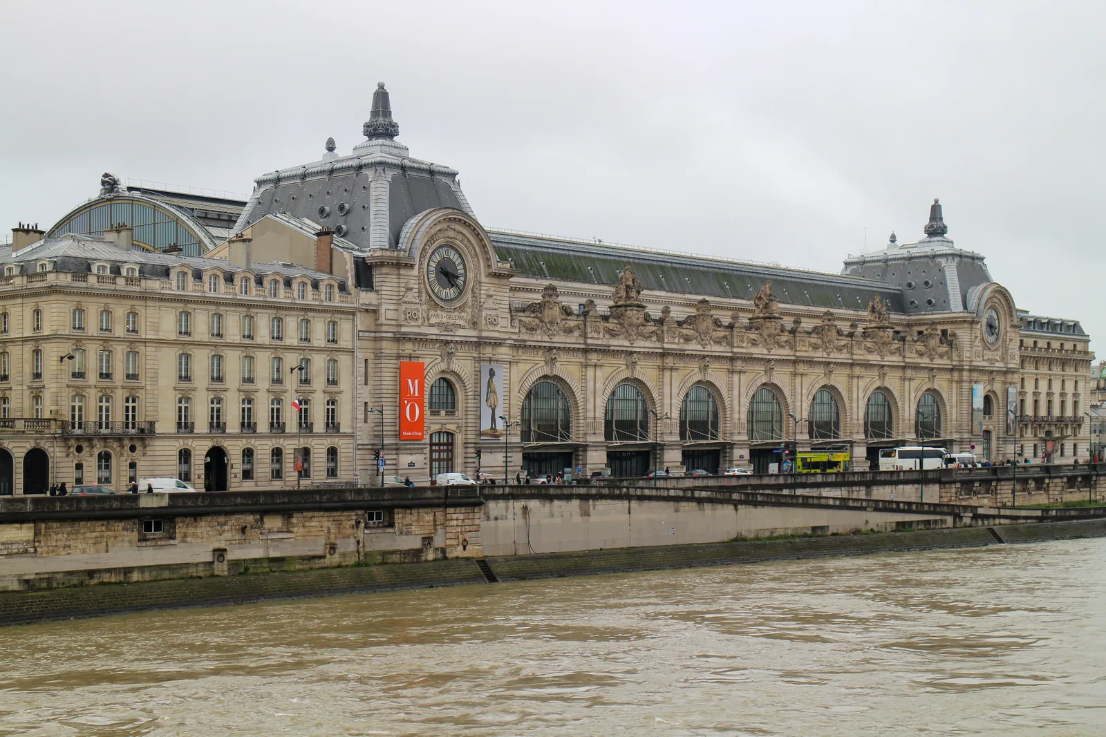 The Musée d’Orsay façade in December 2017, before the current renovation works