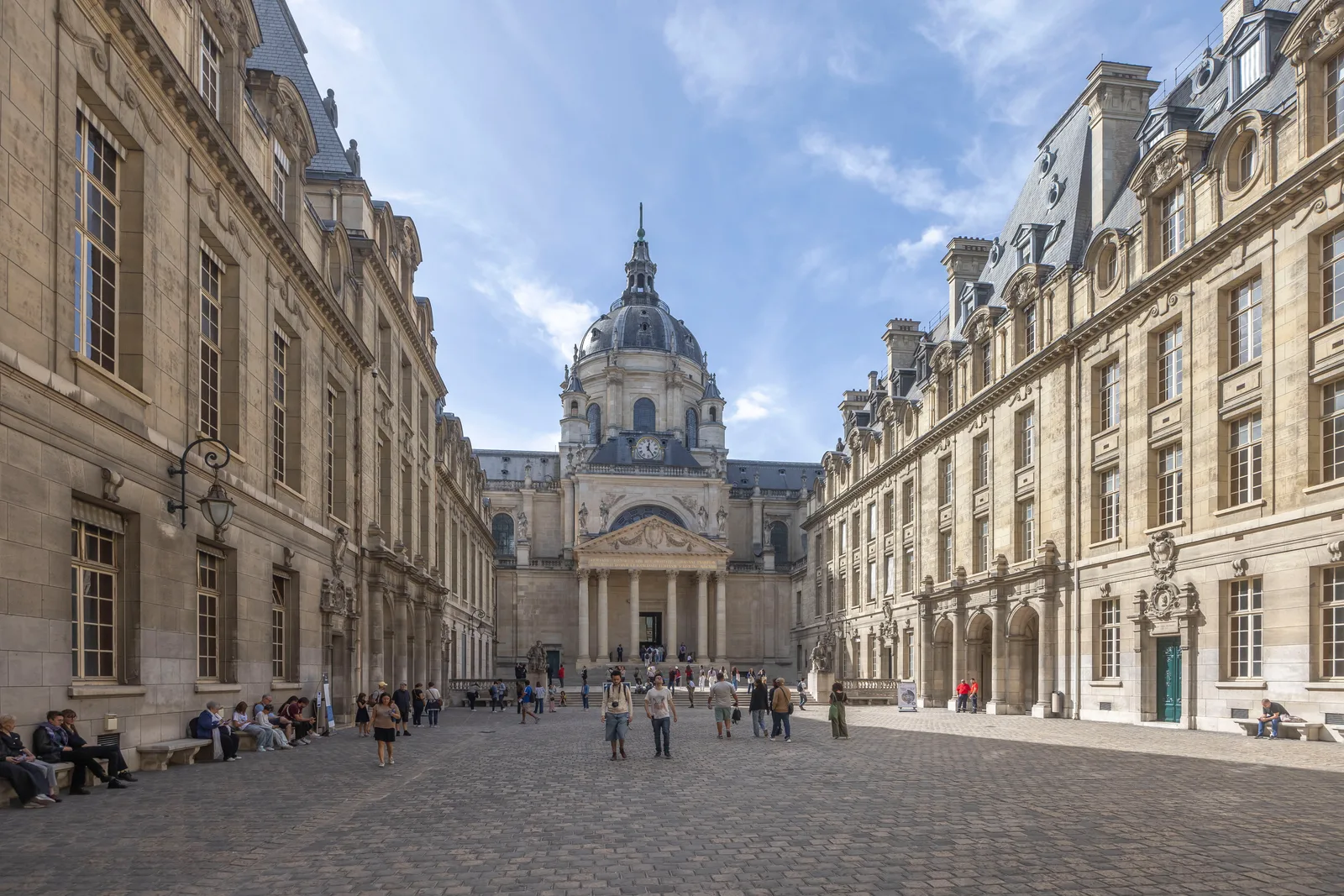 Sorbonne courtyard in Paris in September 2026; university context, not a Campus France office